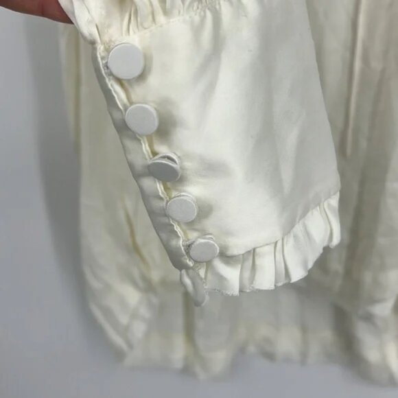 JONATHAN SIMKHAI STANDARD Ruched Front Top In Ecru - Picture 7 of 10